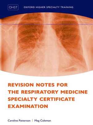 cover image of Revision Notes for the Respiratory Medicine Specialty Certificate Examination